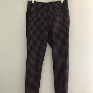 Plaid skinny fit work pants.
